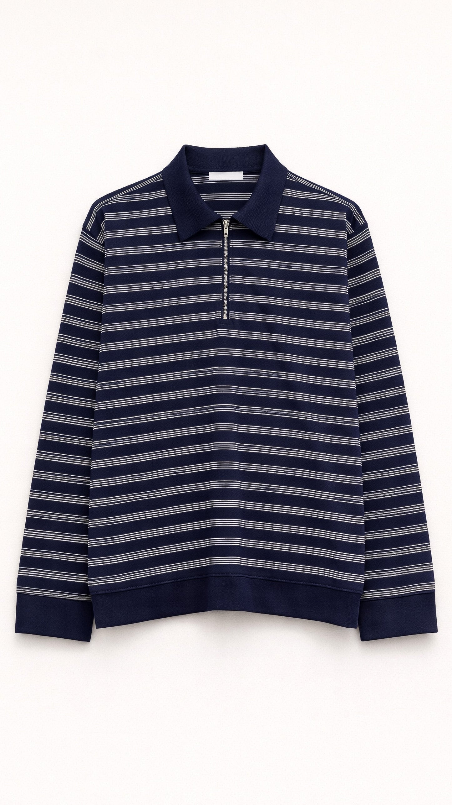 Classic Navy Stripe Zip